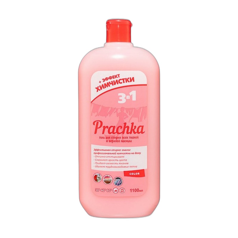 ГЕЛЬ ДЛЯ СТИРКИ PRACHKA COLOR ПЯТНОВЫВОДИТЕЛЬ 1,1Л