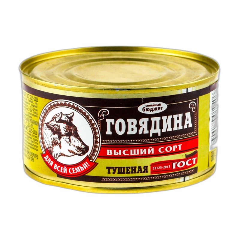 ТУШЕНКА СЕМЕЙНЫЙ БЮДЖЕТ ГОВЯЖЬЯ ГОСТ В/С 325Г