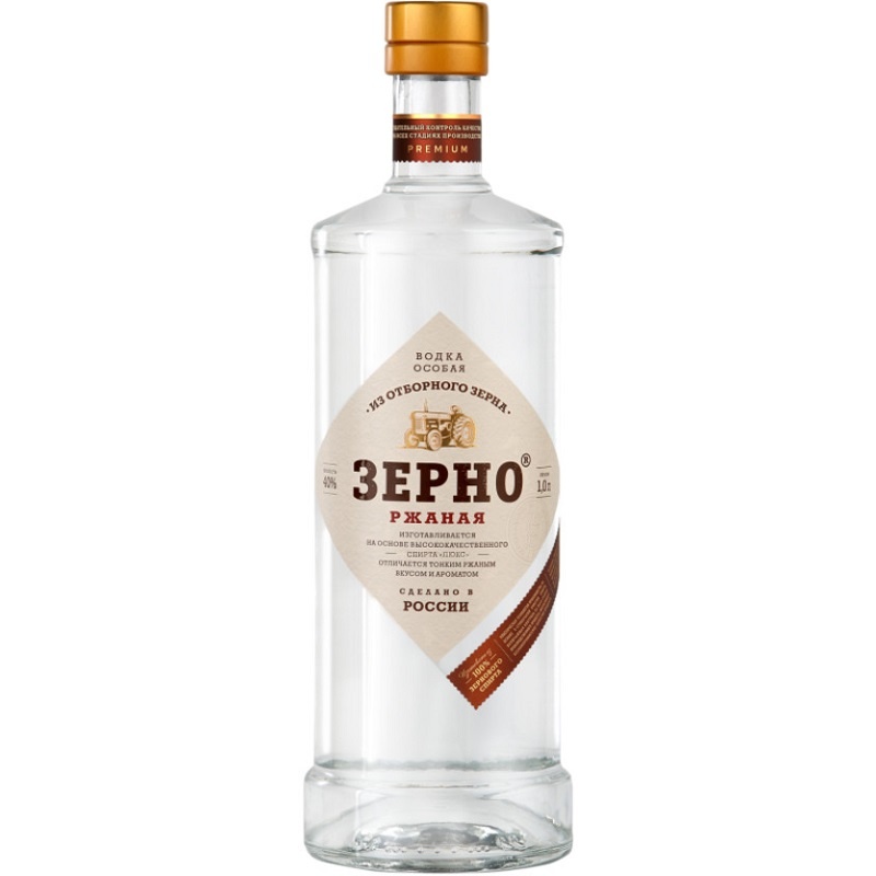 ВОДКА ЗЕРНО РЖАНАЯ 40% 1Л