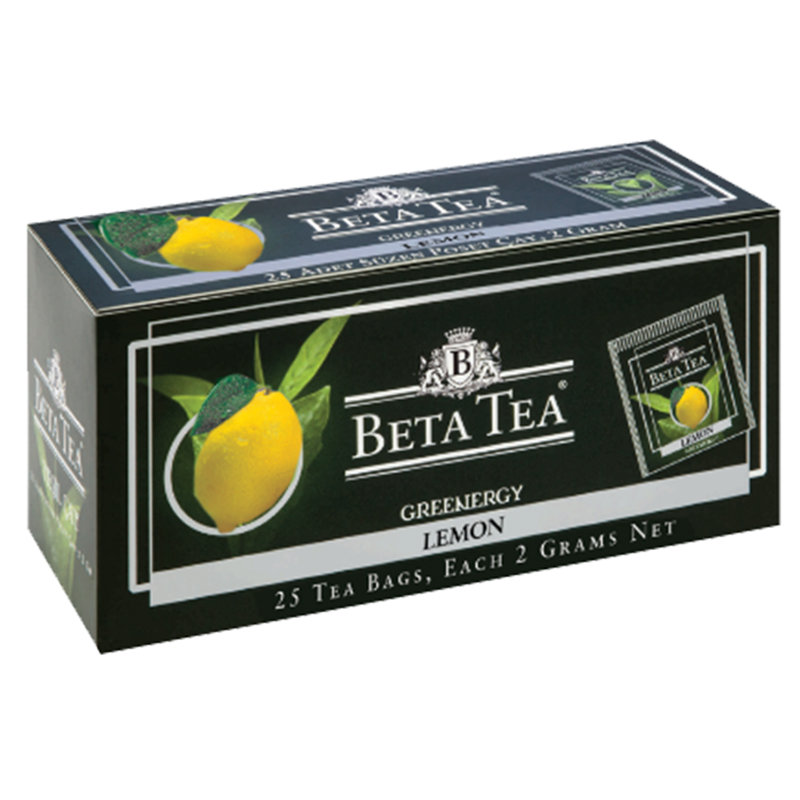 ЧАЙ ЗЕЛЕНЫЙ BETA МЯТА ЛИМОН 25 ПАКЕТИКОВ