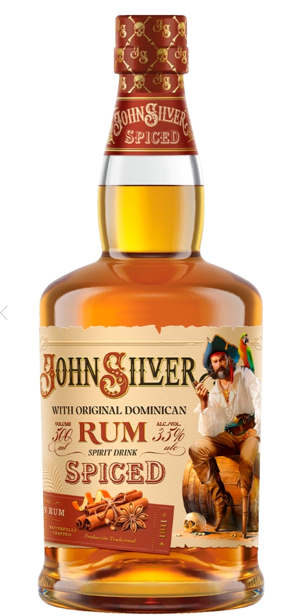 НАПИТОК С ДОБАВЛЕНИЕМ РОМА JOHN SILVER SPICED 35% 0,5Л
