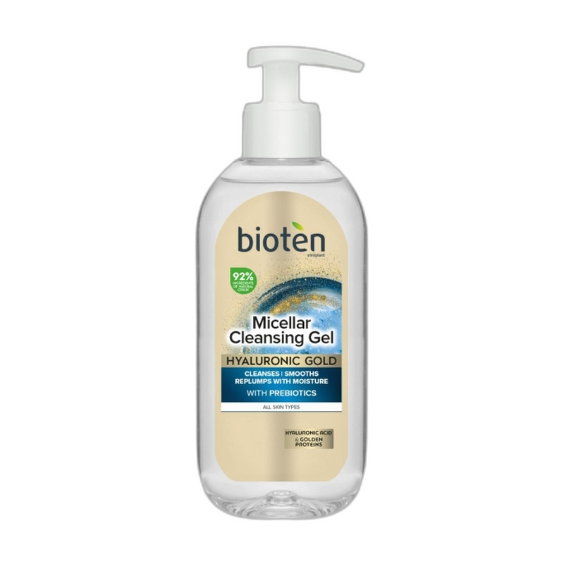 ГЕЛЬ МИЦЕЛЛЯРНЫЙ BIOTEN HYALURONIC GOLD ОЧИЩАЮЩИЙ 200МЛ