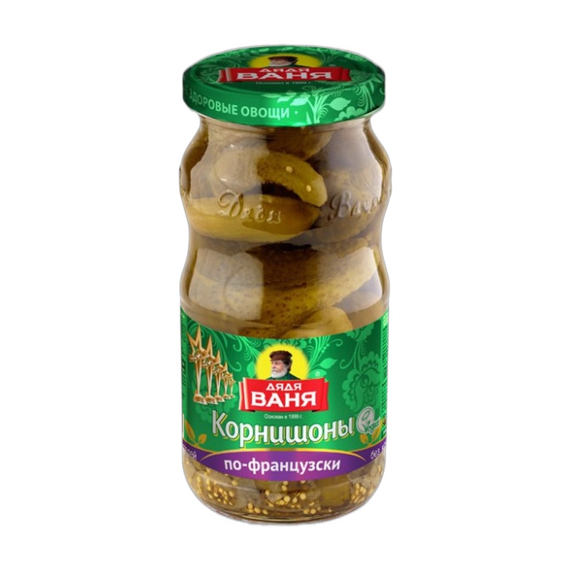 КОРНИШОНЫ ДЯДЯ ВАНЯ МАРИНОВАННЫЕ ПО-ФРАНЦУЗСКИ 460Г