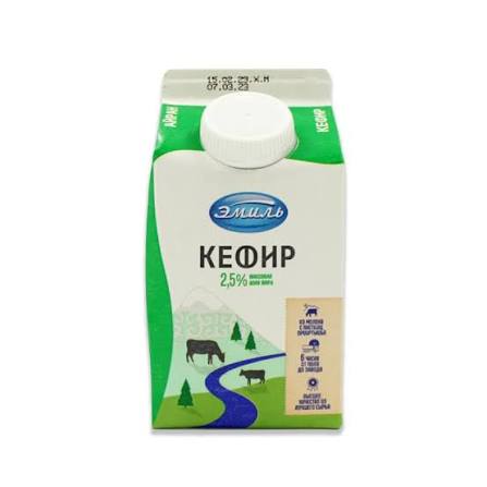 КЕФИР ЭМИЛЬ 2,5% 450Г П/П
