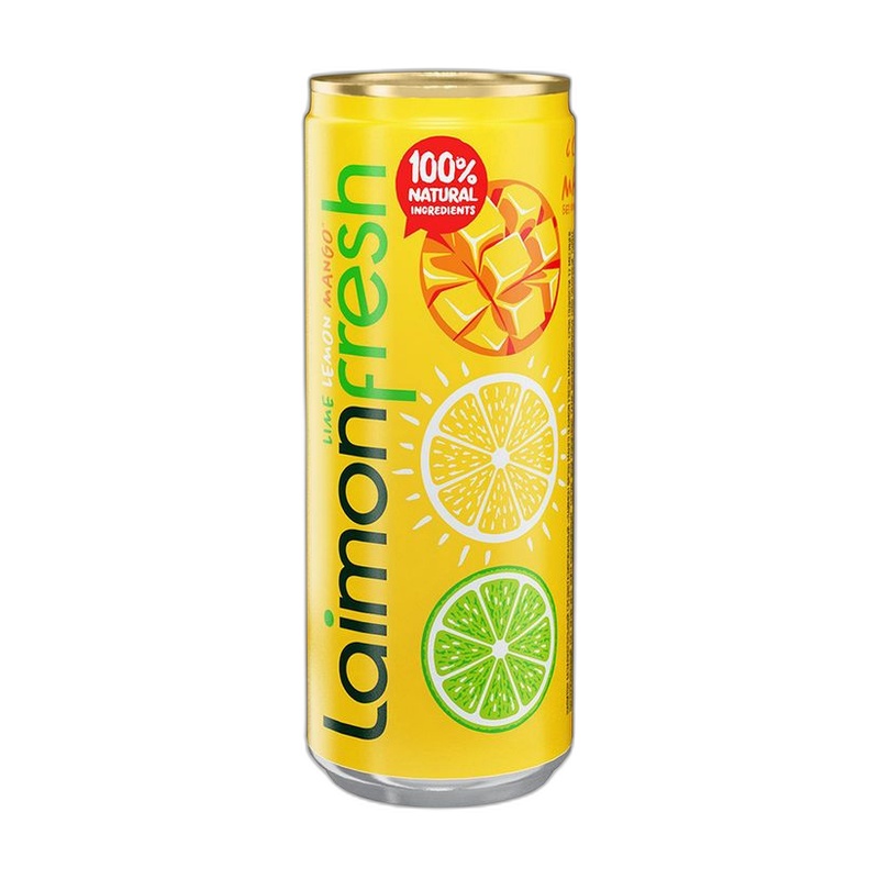 НАПИТОК ГАЗИРОВАННЫЙ LAIMON FRESH LIME LEMON MANGO 0,33Л Ж/Б
