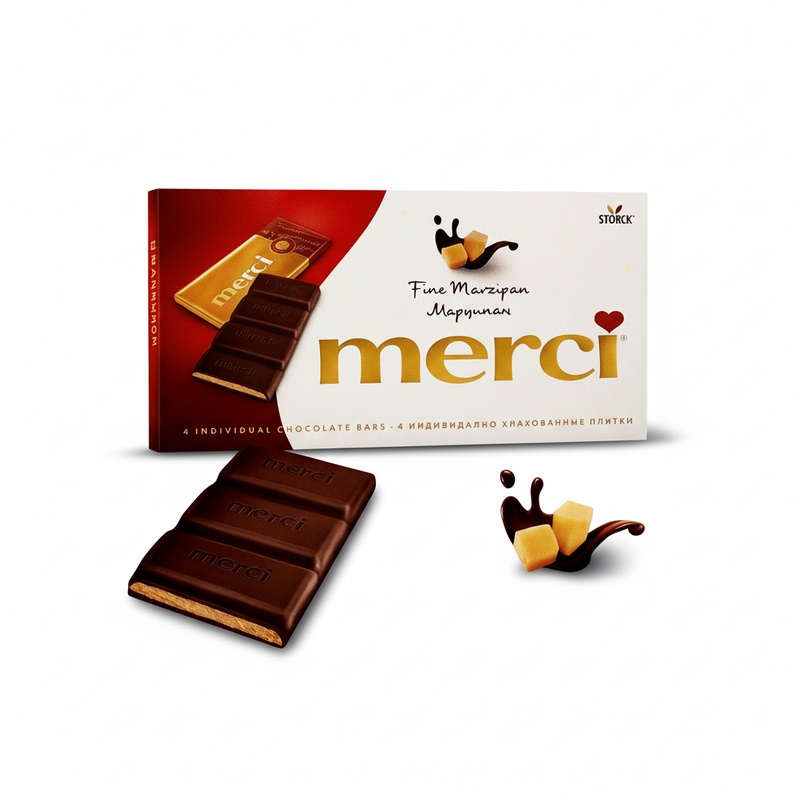 ШОКОЛАД MERCI ПЛИТКА МАРЦИПАН 112Г