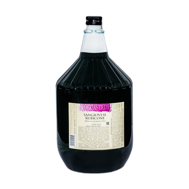 ВИНО ROCCAVERDE SANGIOVESE КРАСНОЕ СУХОЕ 11% 5Л ИТАЛИЯ