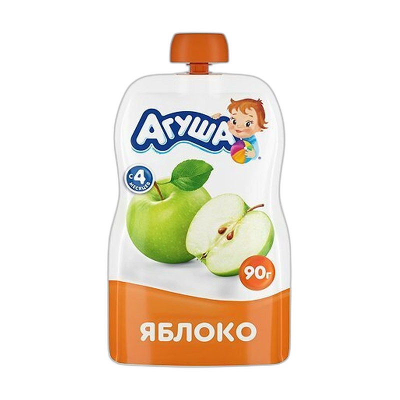 ПЮРЕ АГУША ЯБЛОКО 90Г ПАУЧ