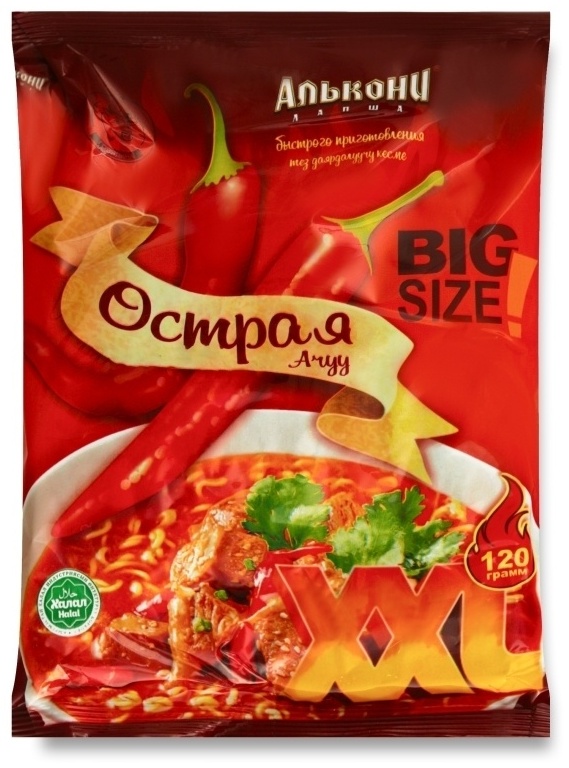 ЛАПША АЛЬКОНИ ГОВЯДИНА ОСТРАЯ 120Г