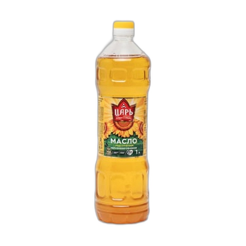 МАСЛО ПОДСОЛНЕЧНОЕ ЦАРЬ НЕРАФИНИРОВАННОЕ 1Л