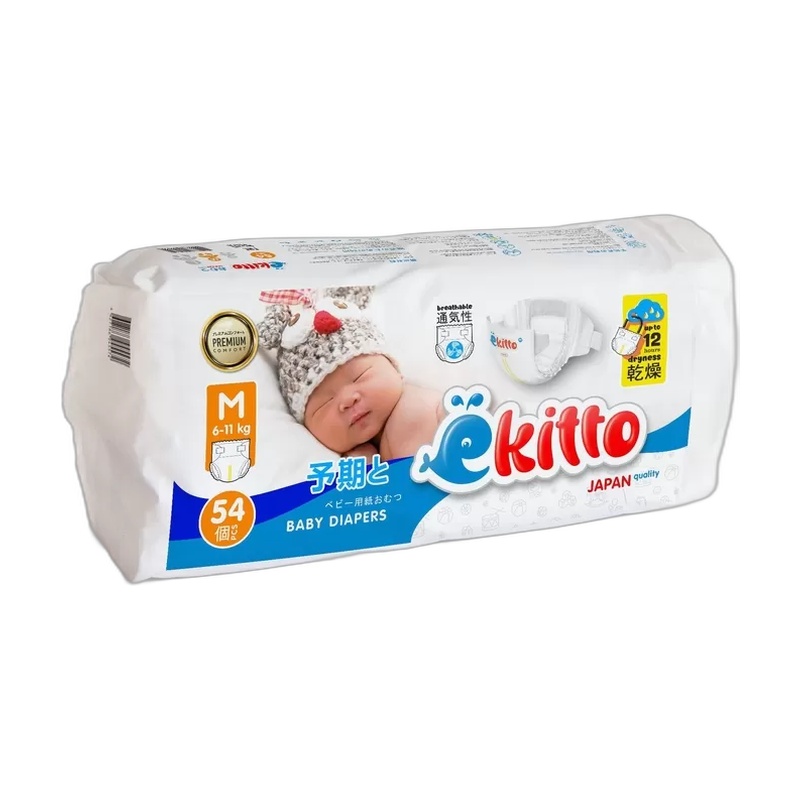 ПОДГУЗНИКИ EKITTO PREMIUM M 6-11КГ 54ШТ