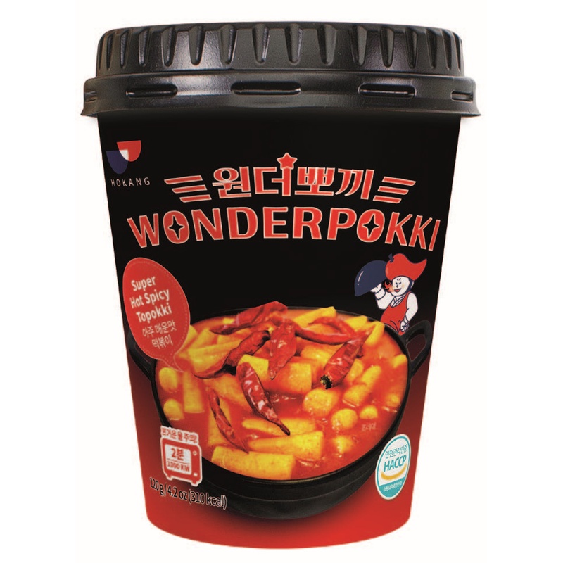 ЛАПША ТОППОКИ WONDERPOKKI РИСОВАЯ SUPER HOT SPICY 120Г ЧАШКА