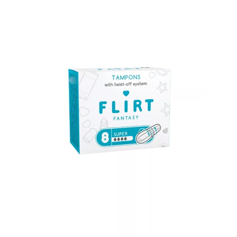 ТАМПОНЫ FLIRT FANTASY SUPER '4 8ШТ