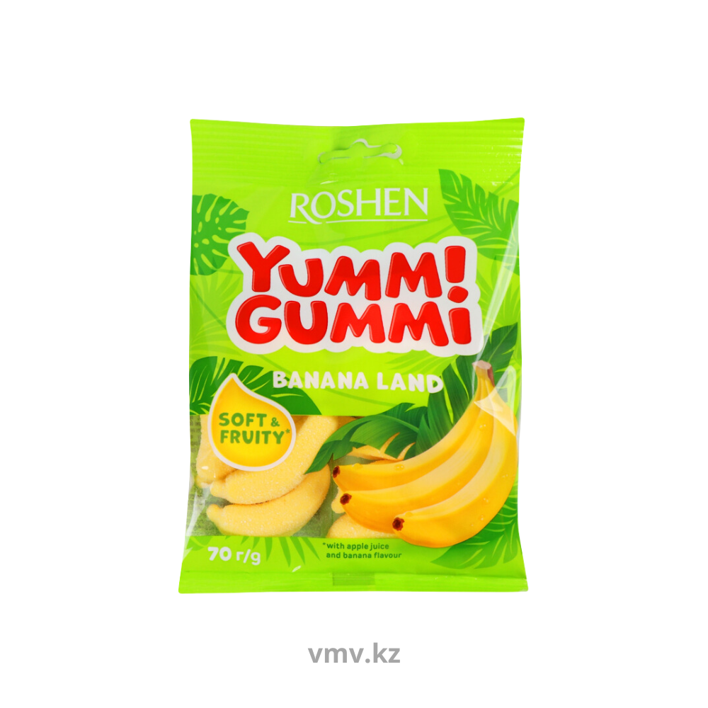 МАРМЕЛАД ROSHEN YUMMI GUMMI BANANA LAND ЖЕЛЕЙНЫЙ 70Г
