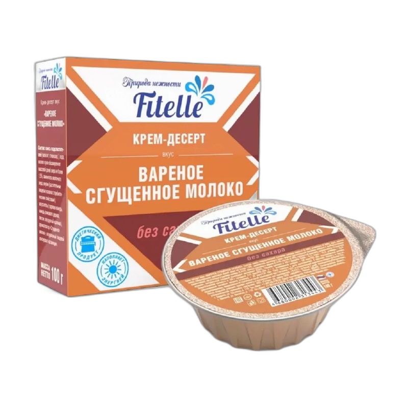 КРЕМ-ДЕСЕРТ FITELLE ВАРЕНОЕ СГУЩЕННОЕ МОЛОКО 100Г