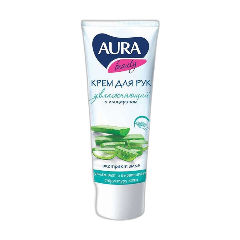 КРЕМ ДЛЯ РУК AURA BEAUTY ГЛИЦЕРИН И ЭКСТРАКТ АЛОЭ 75МЛ