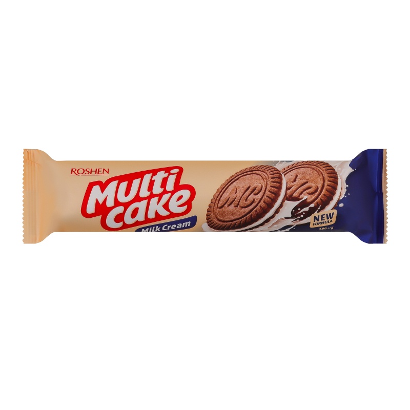 ПЕЧЕНЬЕ ROSHEN MULTICAKE МОЛОЧНО-КРЕМОВОЕ 180Г КНВРТ