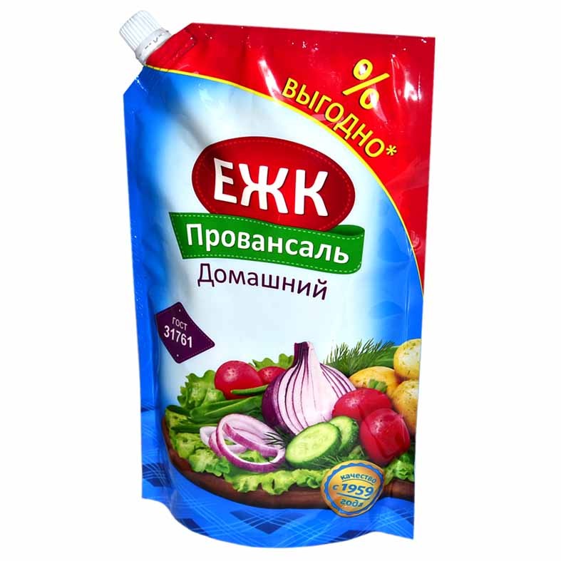 МАЙОНЕЗ ЕЖК ПРОВАНСАЛЬ ДОМАШНИЙ 50,5% 700МЛ Д/П