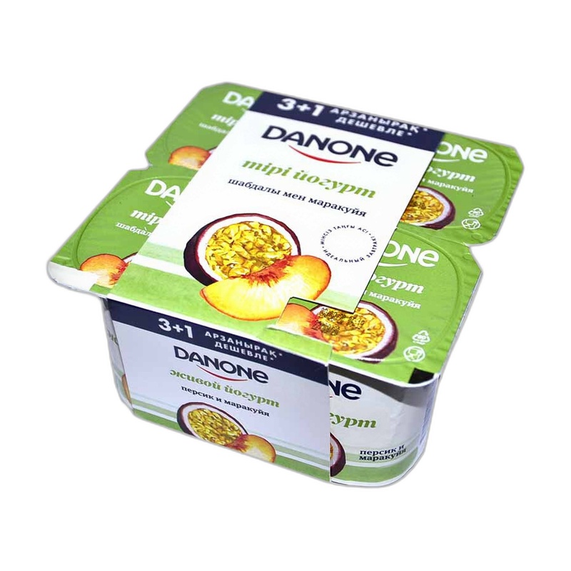 ЙОГУРТ DANONE ПЕРСИК МАРАКУЙЯ 120Г МУЛЬТИПАК