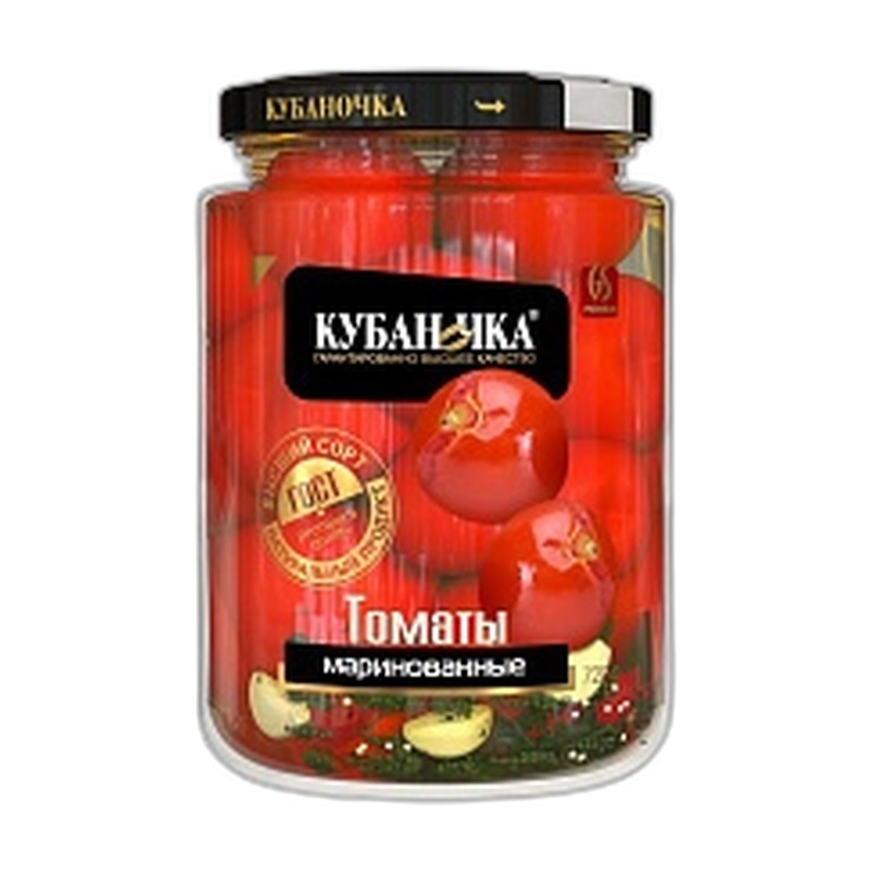 ТОМАТЫ КУБАНОЧКА МАРИНОВАННЫЕ 720Г