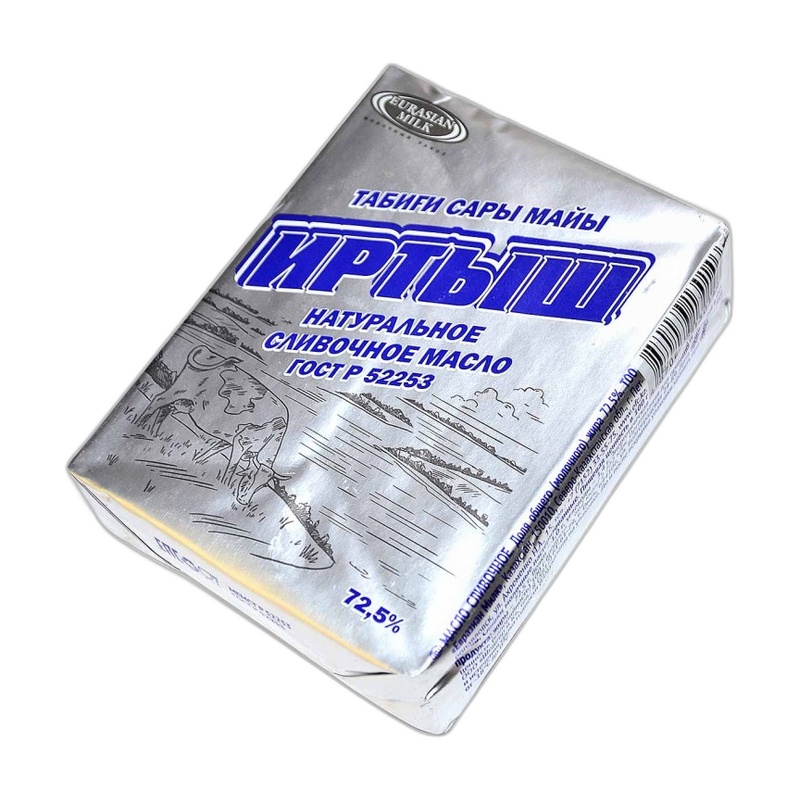 МАСЛО ИРТЫШ СЛИВОЧНОЕ 72,5% 180Г