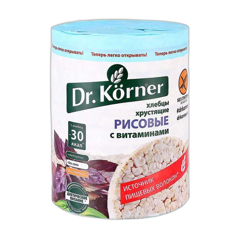 ХЛЕБЦЫ DR.KORNER РИСОВЫЕ С ВИТАМИНАМИ 100Г