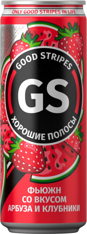 НАПИТОК ГАЗИРОВАННЫЙ GS АРБУЗ КЛУБНИКА 0,45Л Ж/Б