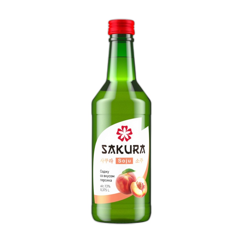 СОДЖУ SAKURA SOJU ПЕРСИК 13% 0,375Л