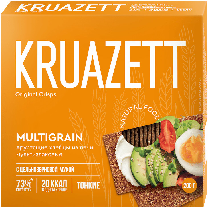 ХЛЕБЦЫ МУЛЬТИЗЛАКОВЫЕ KRUAZETT 200Г