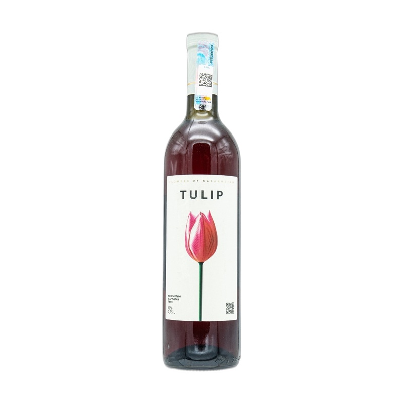 ВИНО TULIP РОЗОВОЕ ПОЛУСЛАДКОЕ 12% 0,75Л КАЗАХСТАН