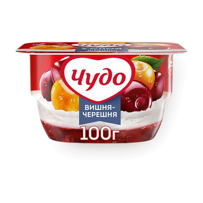 ТВОРОЖОК ЧУДО ВИШНЯ ЧЕРЕШНЯ 4,2% 100Г