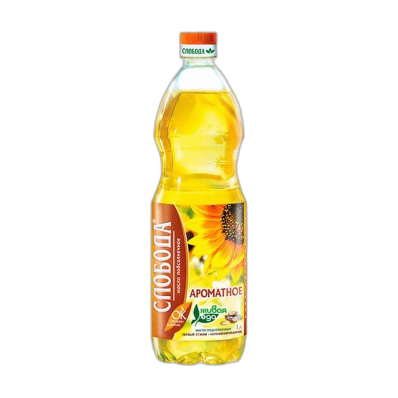 МАСЛО ПОДСОЛНЕЧНОЕ СЛОБОДА НЕРАФИНИРОВАННОЕ 1Л