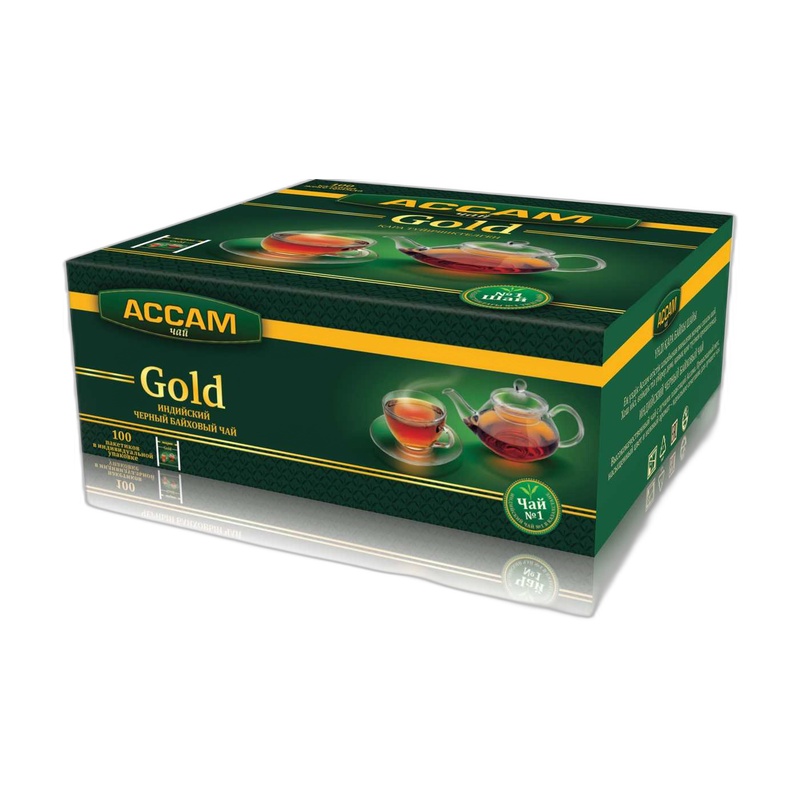ЧАЙ ЧЕРНЫЙ АССАМ GOLD 100 ПАКЕТИКОВ