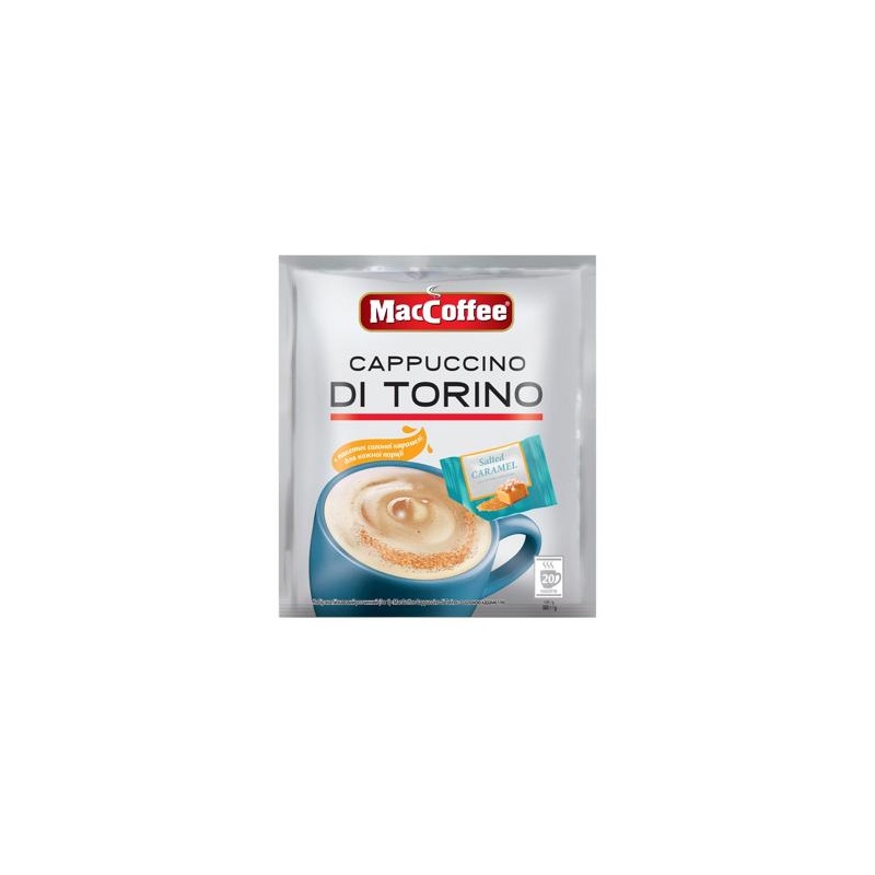 КОФЕ MACCOFFEE DI TORINO CAPPUCCINO СОЛЕНАЯ КАРАМЕЛЬ 25,5Г САШЕ