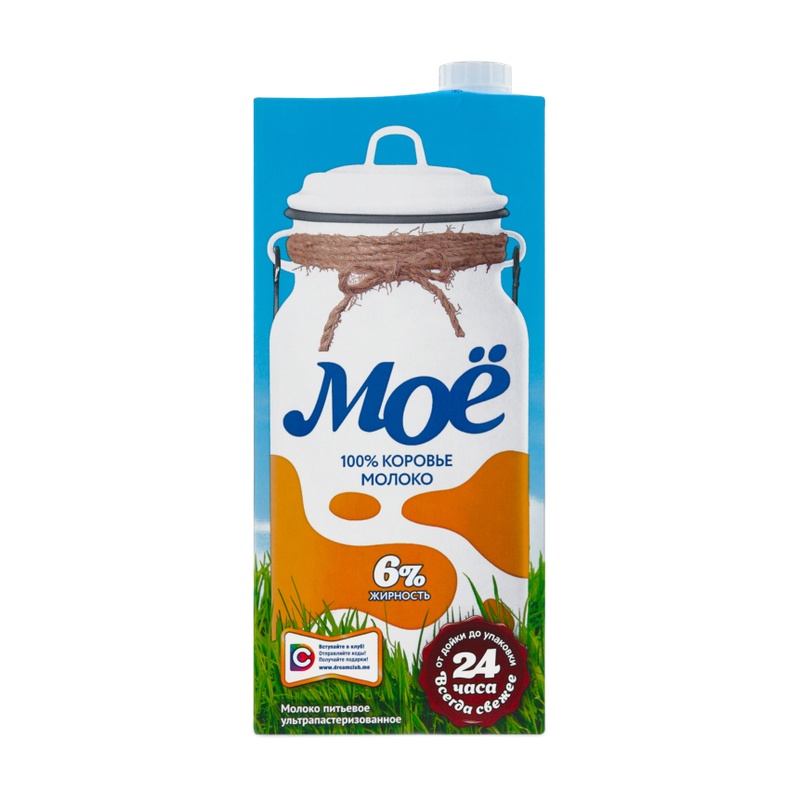 МОЛОКО MOE 6% У/П 0,95Л Т/П