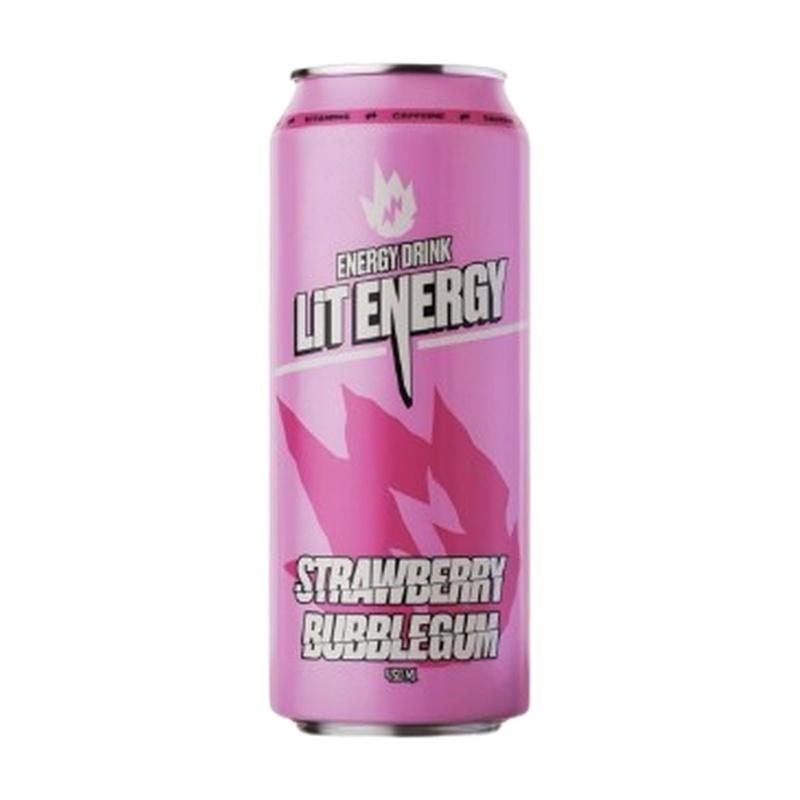НАПИТОК ЭНЕРГЕТИЧЕСКИЙ LIT ENERGY STRAWBERRY BUBBLEGUM 0,45Л Ж/Б