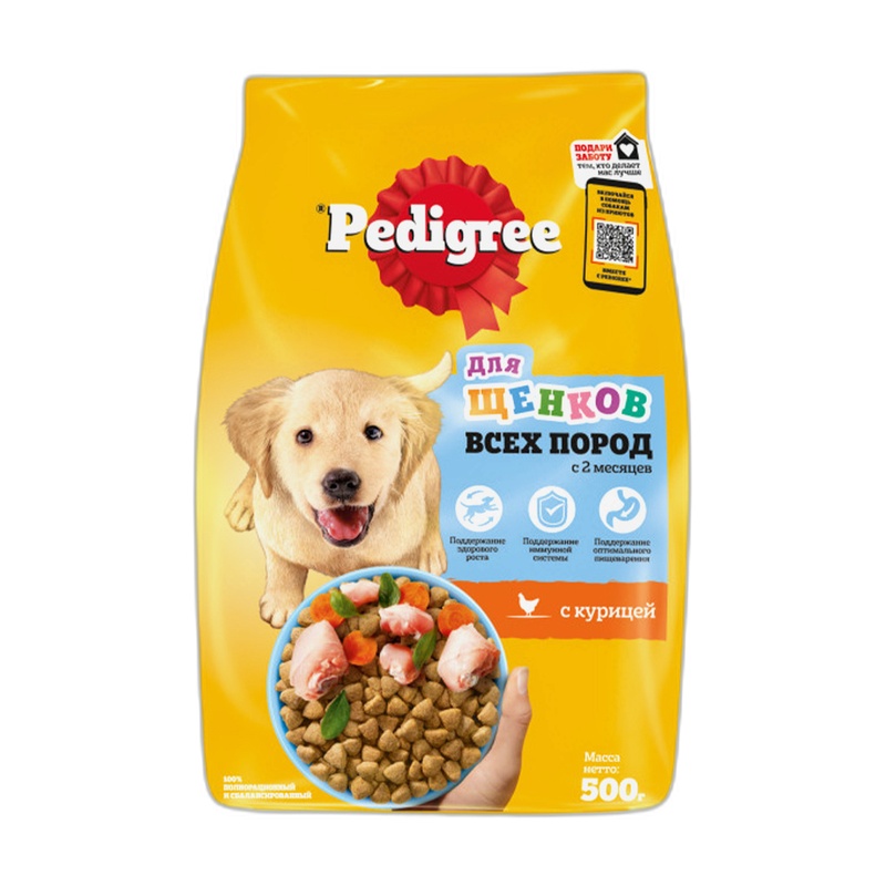 КОРМ ДЛЯ ЩЕНКОВ PEDIGREE КУРИЦА 500Г