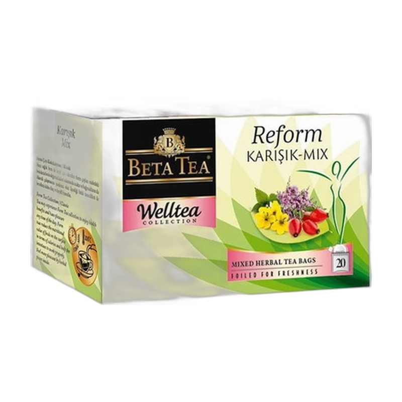 ЧАЙ ЧЕРНЫЙ BETA WELLTEA REFORM МИКС 20 ПАКЕТИКОВ