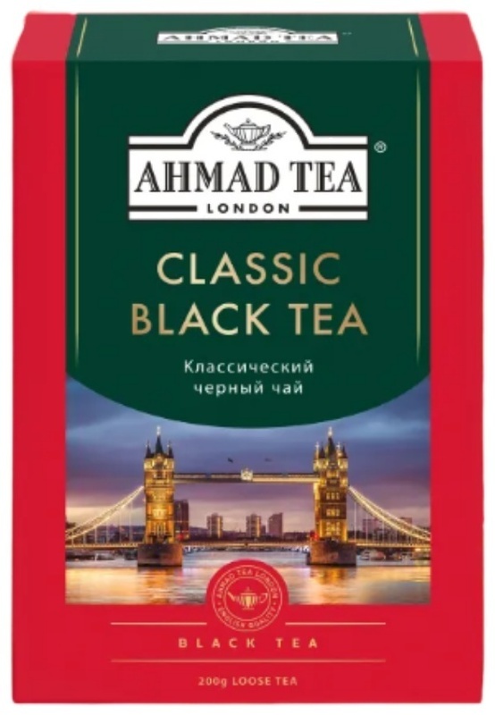 ЧАЙ ЧЕРНЫЙ AHMAD TEA КЛАССИЧЕСКИЙ ЛИСТОВОЙ 200Г