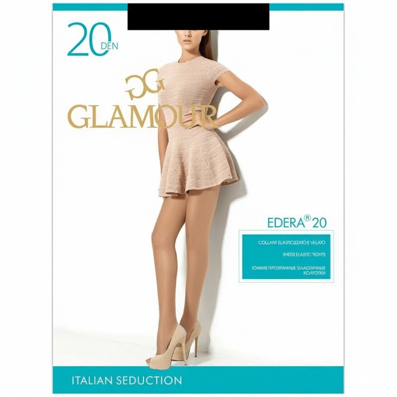 КОЛГОТКИ ЖЕНСКИЕ GLAMOUR EDERA 20 NERO 3