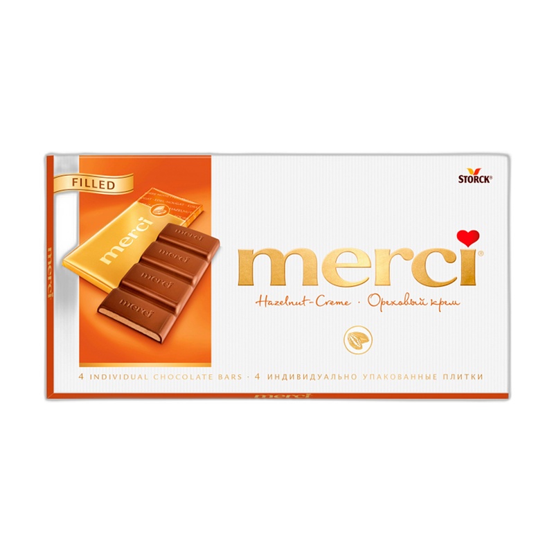 ШОКОЛАД MERCI ПЛИТКА ОРЕХОВЫЙ КРЕМ 112Г