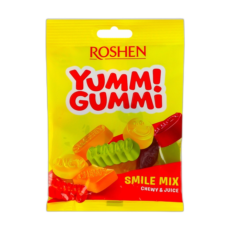КОНФЕТЫ ROSHEN ЖЕЛЕЙНЫЕ YUMMI GUMMI SMILE MIX 70Г ПАК