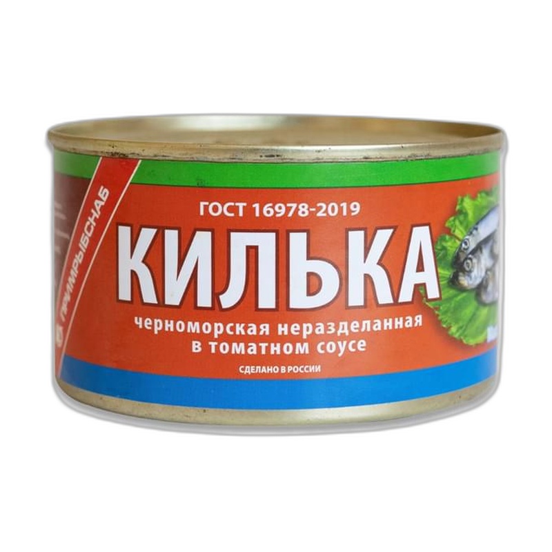 КИЛЬКА ПРИМРЫБСНАБ ЧЕРНОМОРСКАЯ В ТОМАТНОМ СОУСЕ 240Г