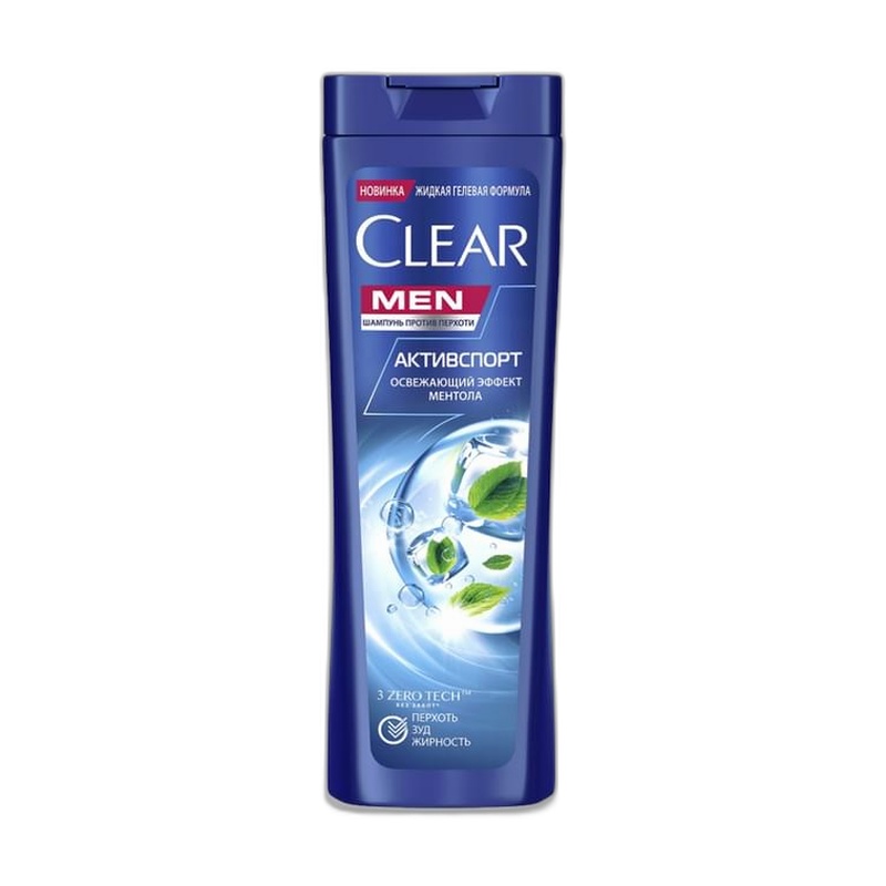 ШАМПУНЬ CLEAR MEN АКТИВСПОРТ 2В1 С МЕНТОЛОМ 180МЛ