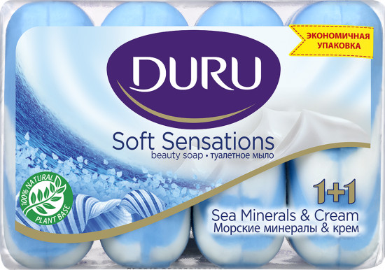 МЫЛО DURU SOFT SEA MINERALS 4Х80Г МУЛЬТИПАК