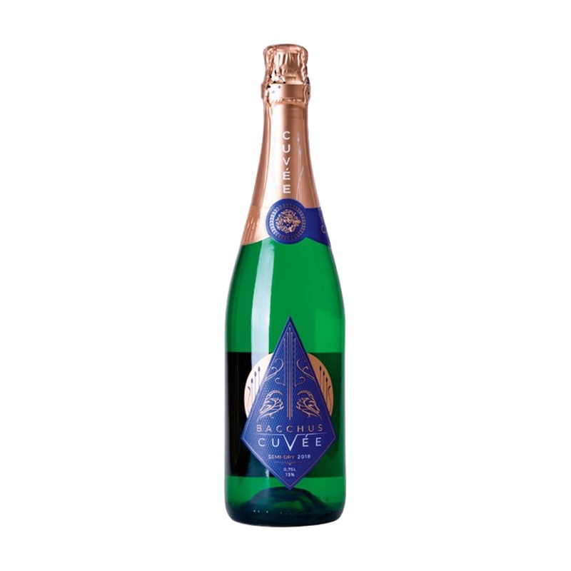 ВИНО ИГРИСТОЕ КАЗАХСТАНСКОЕ BACCHUS CUVEE ПОЛУСУХОЕ 12% 0,75Л BOX