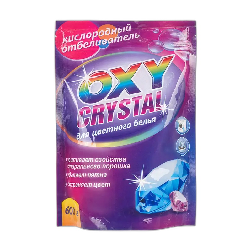 ОТБЕЛИВАТЕЛЬ КИСЛОРОДНЫЙ OXY CRYSTAL ДЛЯ ЦВЕТНОГО БЕЛЬЯ 600Г