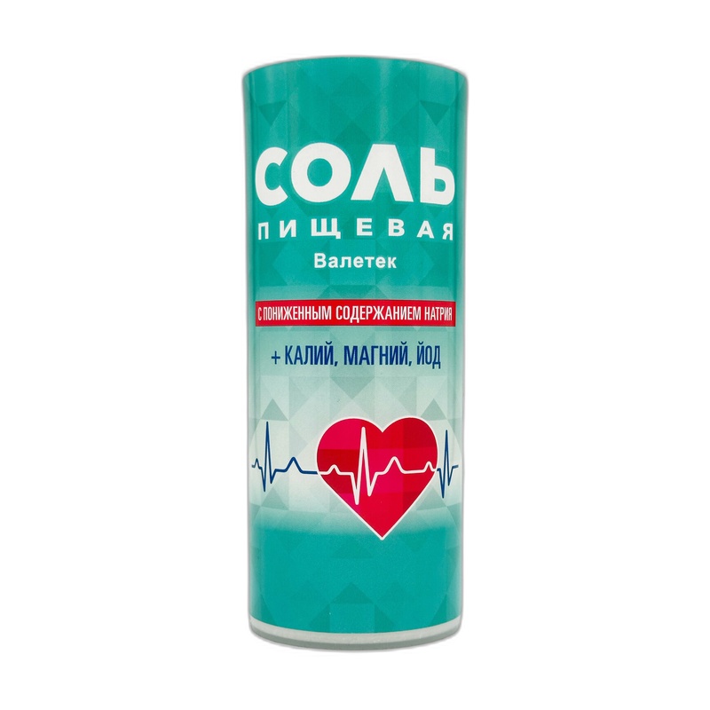 СОЛЬ ВАЛЕТЕК + КАЛИЙ, МАГНИЙ, ЙОД 500Г ТУБА