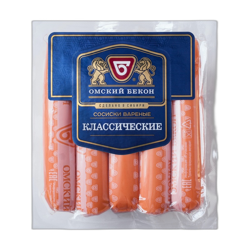 СОСИСКИ КЛАССИЧЕСКИЕ ОМСКИЙ БЕКОН 540Г