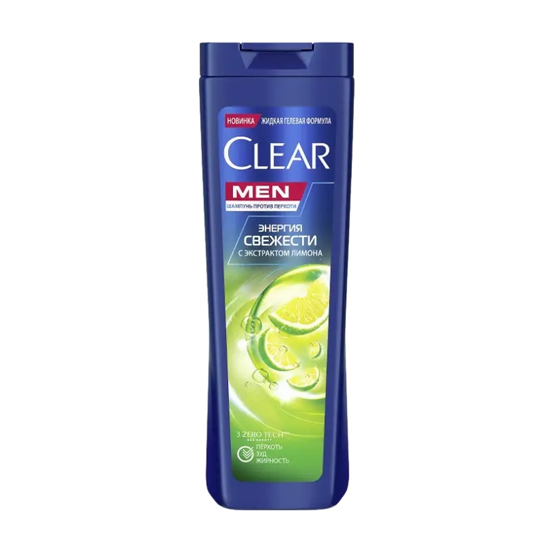 ШАМПУНЬ CLEAR MEN ЭНЕРГИЯ СВЕЖЕСТИ С ЛИМОНОМ 380МЛ